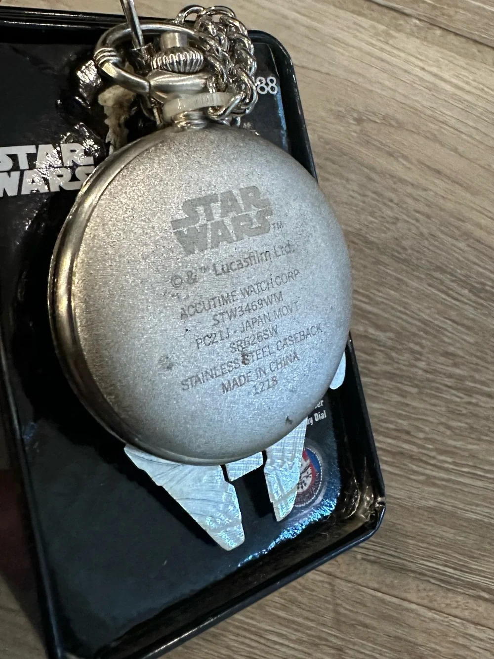 VTG Star Wars “Millennium Falcon” Stainless Steel Deluxe Pocket Watch